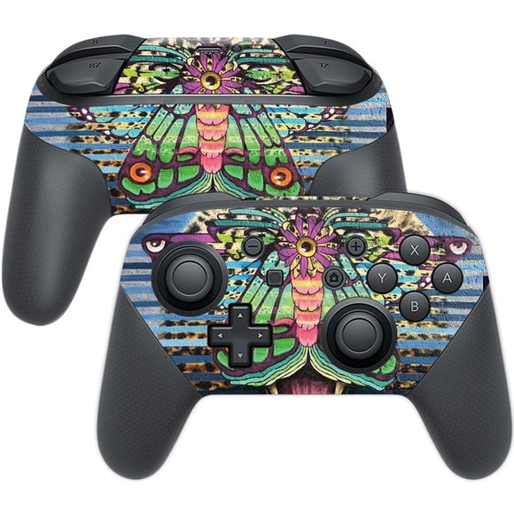 MightySkins Peau Compatible avec la Manette Nintendo Switch Pro - Jaguar Moth / Protecteur, Durable et Unique Couverture en Vinyle / Facile à Appliquer, Retirer et Changer de Style / Fabriqué aux États-Unis