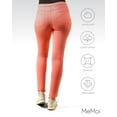 thumbnail image 6 of MeMoi Pants-Style Cotton Blend Leggings - Womens - Female (Small/Medium, Coral), 6 of 7
