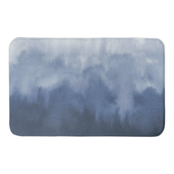 Creative Products Blue Watercolor 34x21 Bath Mat