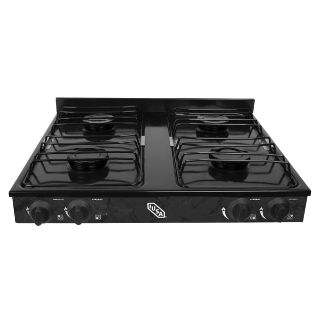 Parrilla A Gas Iusa 4 quemadores Caper Negro Jaspe Negro