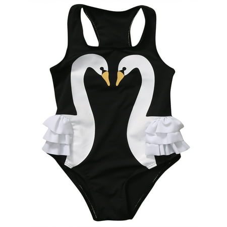 

Toddler Kids Baby Girl Ice Cream Print Bowknot Swimwear Beachwear Bathing Suit Summer Clothes