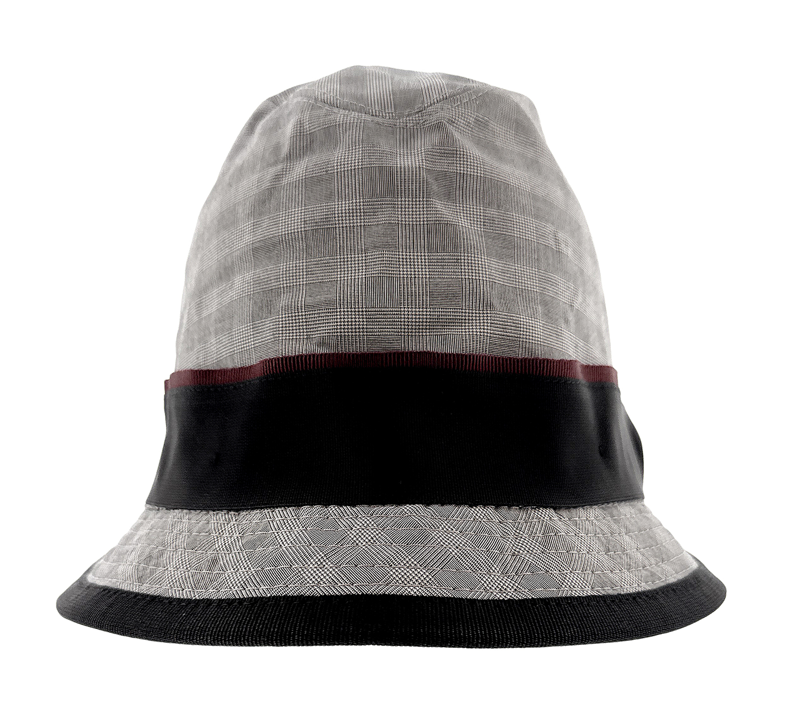 Dolce & Gabbana 100% Cotton Gray Plaid Bucket Hat with Black Ribbon Band- Dolce&Gabbana Bucket Hats for Women for sale | eBay main image 4