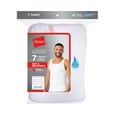 thumbnail image 4 of Hanes ComfortSoft Men's Tank Undershirt, White, 7-Pack L, 4 of 10
