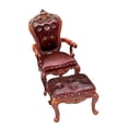 thumbnail image 4 of 2 sillas y taburetes a escala 1/12 Perfecl muebles accesorios para muñecas decoración Marrón oscuro, 4 of 8
