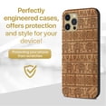 thumbnail image 2 of Case Yard Wooden Case Outside Soft TPU Silicone Slim Fit Shockproof Wood Phone Cover for Girls Boys Men and Women Supports Wireless Charging Elephant Pattern Design case for iPhone-12/12-Pro, 2 of 7