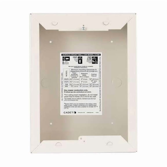 Cadet CCSMW Surface Mount Wall Can,White CCSMW