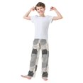 thumbnail image 2 of FORMRS Kids Pajama Pants with Pockets Size 6-8Y Boys Lounge Sleep Bottoms, Gray Cute Cats, 2 of 8