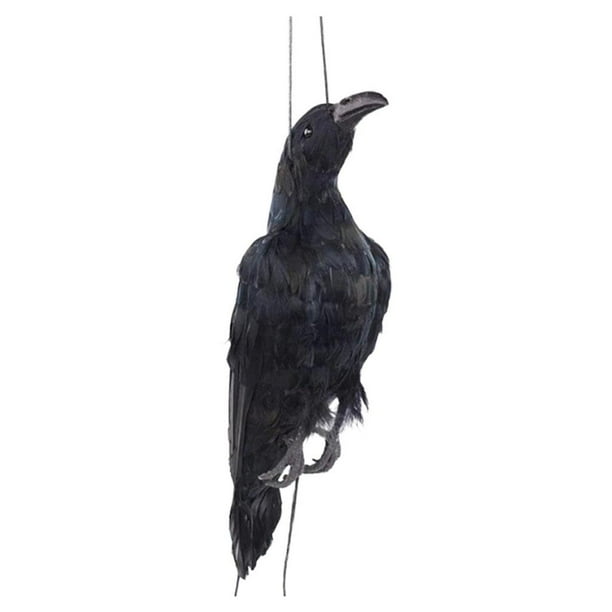 Simución s Aves Árbol Colgante Accesorios Artesanías Decorativas Sunnimix Decoraciones de Halloween del cuervo