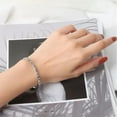thumbnail image 4 of HOOUN Silver Cross Cuff Bracelet Men Adjustable Stainless Steel Bangle Jewelry Hot-#2, 4 of 6