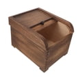 thumbnail image 4 of Siruishop Rice Dispenser, Wooden Cereal Container, Storage Dry Storage Rice Container Box, Container for Rice, Beans, Grains Dark Brown, 4 of 8