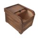 thumbnail image 4 of Contenedor de madera para alimentos, almacenamiento en seco, contenedor de arroz, caja de almacenamiento de arroz, contenedor de madera Marrón oscuro, 4 of 9