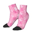 thumbnail image 2 of Bingfone Breast Cancer Awareness (3) Design Patterned Men'S Women'S Casual Cotton Socks, 2 of 9