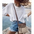 thumbnail image 7 of Dasein Women's Lightweight Crossbody Vegan Leather Shoulder Bag, Monogram Beige, 7 of 7