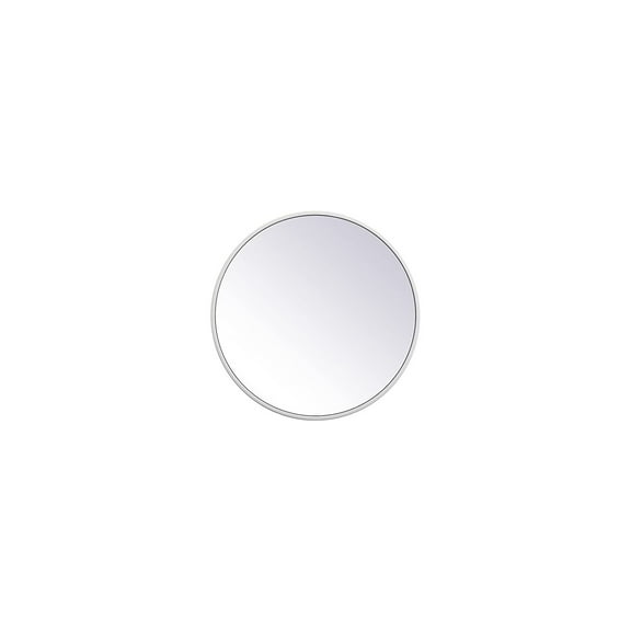 Elegant Decor Metal frame round mirror 18 inch in White