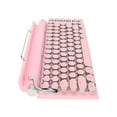 thumbnail image 2 of Typewriter Mechanical Keyboard, Retro Round Keycap Mechanical Keyboard Blue Switch Support 3 Devices FN Master  For Cellphone Pink, 2 of 8