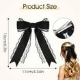 thumbnail image 2 of 2 PCS Black Hair Bow Clip, Lace Black Bow Hairclips, Hair Bows Clip Accessories, Lace Bows For Hairpin, Cute Tulle Bowknot For Birthday Wedding, 2 of 8
