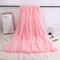 thumbnail image 3 of Lochas Soft Shaggy Blankets Plush Bed Cozy Sherpa Fluffy Throw Blanket for Couch Chair Sofa,50"x60",Light Pink, 3 of 8