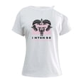thumbnail image 1 of Camiseta con hombros descubiertos para mujer, camiseta básica, ropa de calle para mujer, cómoda, transpirable, estampado gráfico, camisetas de verano SG, 1 of 8