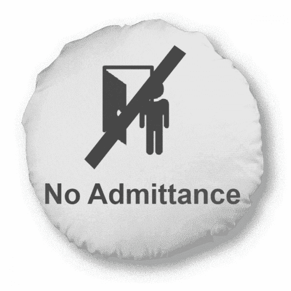 No Adttance Warning Symbol Round Throw Pillow Home Decoration Cushion