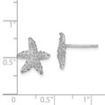 thumbnail image 2 of FB Jewels 14K White Gold White Starfish Post Earrings Textured, 2 of 2