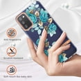 thumbnail image 2 of Allytech Samsung Galaxy A03S Case Clear, Flower Series Crystal Clear Back Cover Flexible TPU Silicone Shockproof Drop Proof Anti-yellow Protection Case Cover for Galaxy A03S, Green Flower, 2 of 5