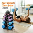 thumbnail image 2 of Dumbbell Rack Stand (Dumbbells Not Included) with Soft Rubber Protection, Ergonomic Handle & Coral-Inspired Style \u2013 Compact Weight Storage Solution, 2 of 8