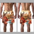 thumbnail image 3 of luoweisi Men's Beach Shorts Quick Dry Swim Trunks with Mesh Lining Kangaroo L, 3 of 5