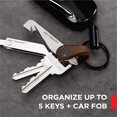 thumbnail image 2 of Mini organizador de llaves KeySmart de piel para 5 llaves y llavero, 2 of 7