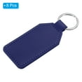 thumbnail image 3 of 4.3" PU Sublimation Keychain Blanks, Leather Key Fob with Rings for DIY Craft Car Key, Navy Blue, 8 Pack, 3 of 6