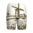 thumbnail image 7 of Daiia Dutch Windmill Mens Woven Stretch Pajama Short,Short Pajama Pants-Small, 7 of 7