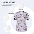thumbnail image 3 of Lsque Dachshund Dog Pattern Mens Polo Golf Shirts Funny Graphics Shorts Sleeve Button Shirts Baseball T-shirt-3X-Large, 3 of 7