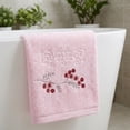 thumbnail image 7 of REGALWOVEN Pure Cotton Embroidered Hand Towels, 2 Pack Ultra Soft Absorbent Floral Bathroom Towels Quick Dry for Guest Room Vanity Pink 29" x 13", 7 of 7