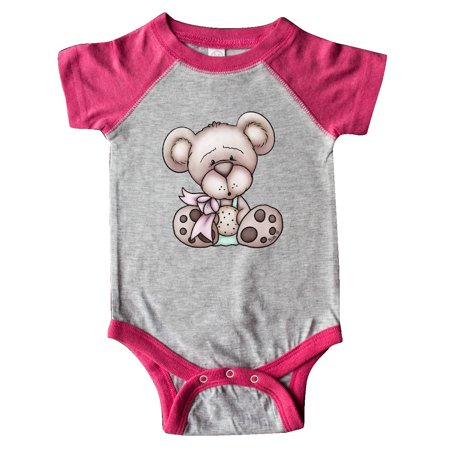 

Inktastic Teddy Bear with Cookie Gift Baby Boy Bodysuit