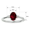 thumbnail image 5 of SuperJeweler 1.65 Carat Oval Shape Ruby and Two Diamond Ring In 14 Karat White Gold For Women, 5 of 6