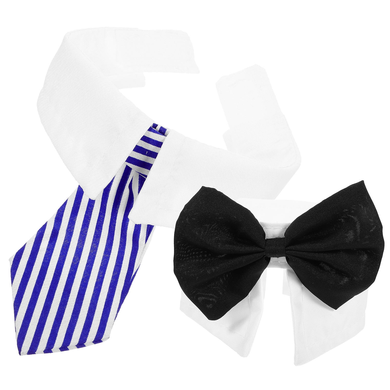 WRISTBIQUE 1Set Blue Polyester Pet Bow Tie Collar Adjustable Design for Cats Puppy Decorative Neckwear