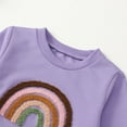 thumbnail image 5 of GYRATEDREAM Toddler Baby Girl Clothes Rainbow Embroidery Crewneck Pullover Sweatshirt Top and Pants Set 2Pcs Fall Winter Outfits 0-3T, 5 of 10