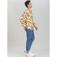thumbnail image 4 of INSPIRE CHIC Men's Flower Palm Long Sleeve Button Down Hawaiian Shirt, 4 of 7