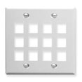 thumbnail image 1 of Plaque Plate de 12 Ports&44; 2-Gang&44; Blanc, 1 of 1