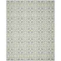 SAFAVIEH Cambridge Kimberly Geometric Wool Area Rug, Silver/Ivory, 8' x 10'