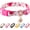 Light Pink, variant on Cute Dog Collar Beige Flower Pattern for Boys and Girls Holiday Dog Collars Summer Fall Gift Adjustable for Small to Medium Breed Dogs (XS)