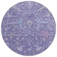 thumbnail image 2 of Addison Rugs Chantille Indoor/Outdoor Traditional Global Purple Machine Washable Round Rug, 8' x 8', 2 of 8