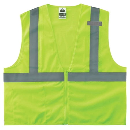 

Glowear 8210z Class 2 Economy Vest Polyester Mesh Zipper Closure Lime 2l/3xl | Bundle of 5 Each