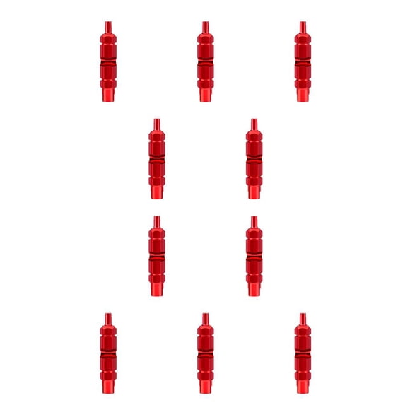 Greeniant Llave de válvula de aire, extractor de núcleo de válvula de bicicleta de aleación de aluminio, llave de extracción de boquilla de rojo 10piezas