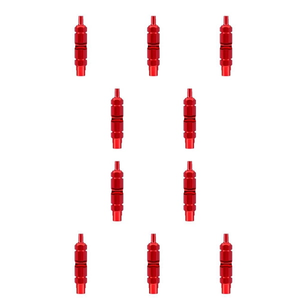Greeniant Llave de válvula de aire, extractor de núcleo de válvula de bicicleta de aleación de aluminio, llave de extracción de boquilla de rojo 10piezas