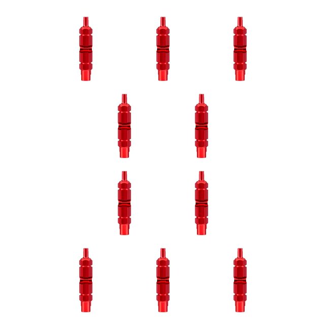 Greeniant Llave de válvula de aire, extractor de núcleo de válvula de bicicleta de aleación de aluminio, llave de extracción de boquilla de rojo 10piezas