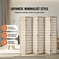 thumbnail image 6 of KFFKFF Space Separator, 6-Panel Oriental Style Room Separator, Wooden Foldable Indoor Privacy Barrier, Oriental Style Portable Decorative Panels, Ideal for Home Office, Dining Area & Sleeping, 6 of 9