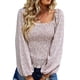 thumbnail image 1 of Blusa Cuello cuadrado Cintura Adelgazante Manga larga Impresión Tops de moda para mujer, 1 of 6