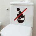 thumbnail image 4 of Warning Decals for Toilet Adhesive No Squatting Toilet Warning Stickers Peel and Stick Bathroom Reminder Signs for Bars, 4 of 8