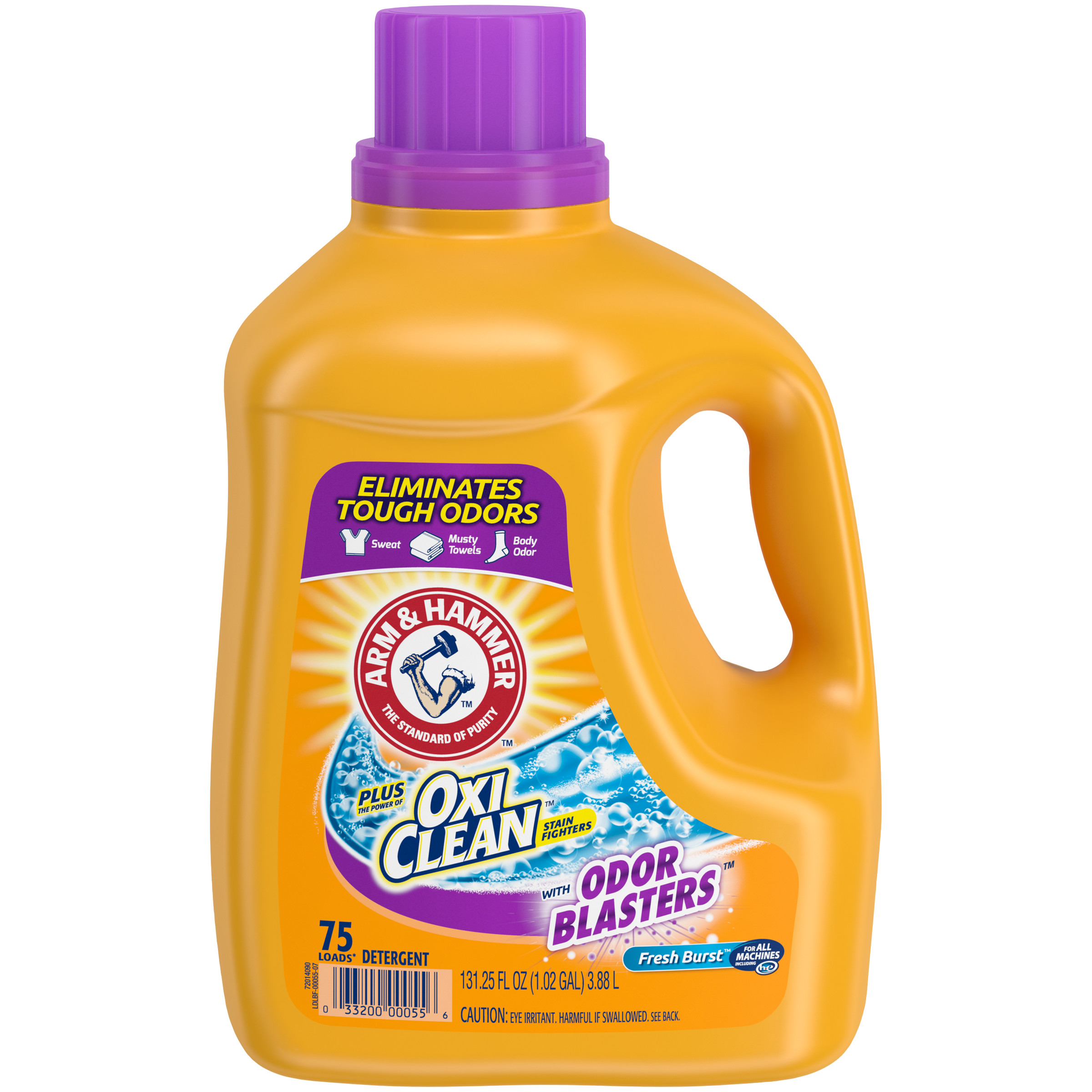 Arm & Hammer Plus OxiClean Odor Blasters Fresh Burst Laundry Detergent, 131.25 fl oz
