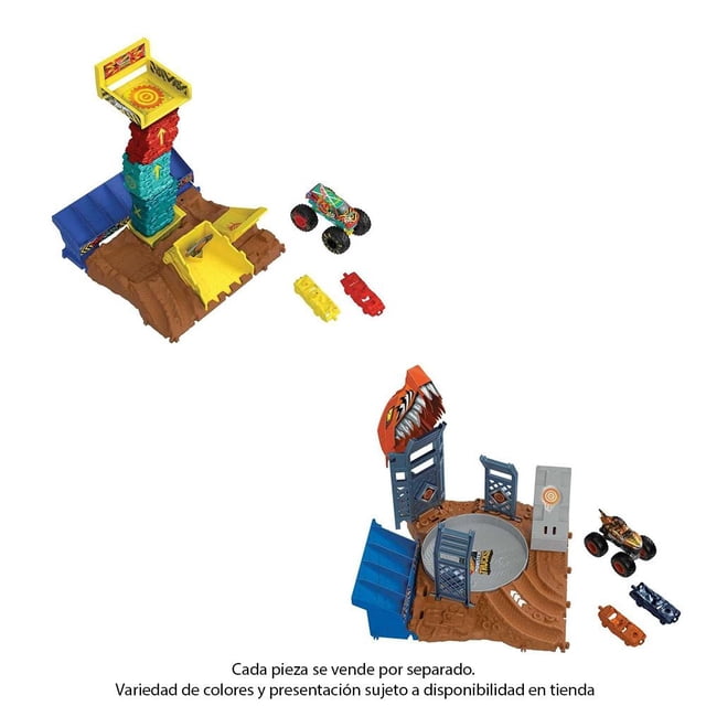 Pista de Juguete Hot Wheels Monster Trucks Arena de Demolición Semi-Finales Sorpresa Varios Modelos 1 Pieza